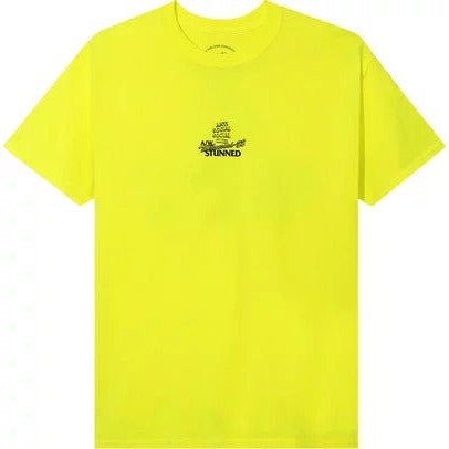 Anti Social Social Club Stunned Safety Tee 'Safety Green' - Lucid Soles