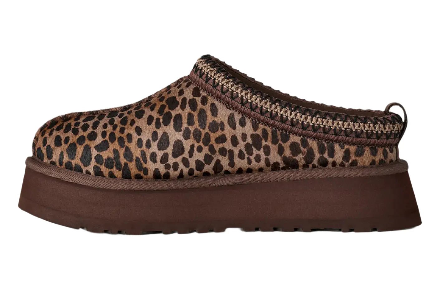 UGG Tazz Slipper Caspian Leopard Print Burnt Cedar (Women's) - Lucid Soles