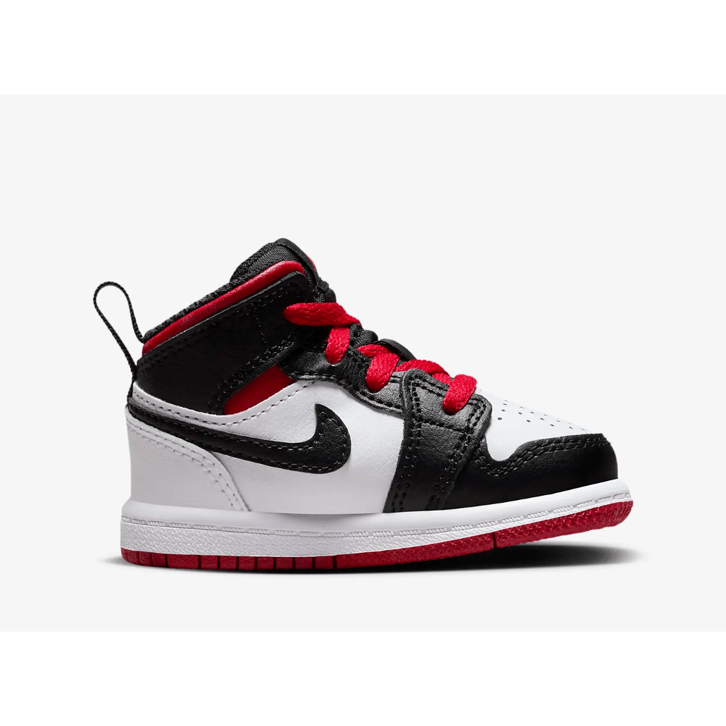 Air Jordan 1 Mid White Gym Red Black (TD) - Lucid Soles