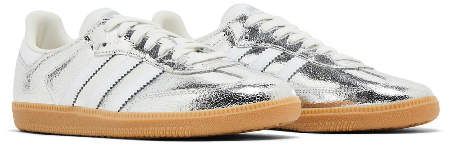 Adidas Samba OG (Silver Metallic Cracked Leather)