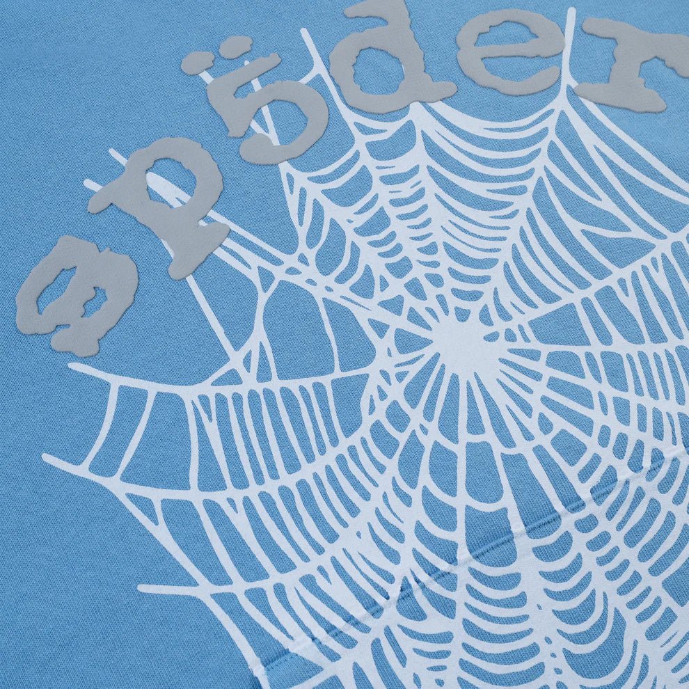 Sp5der OG Web V2 Hoodie Dusty Blue - Lucid Soles
