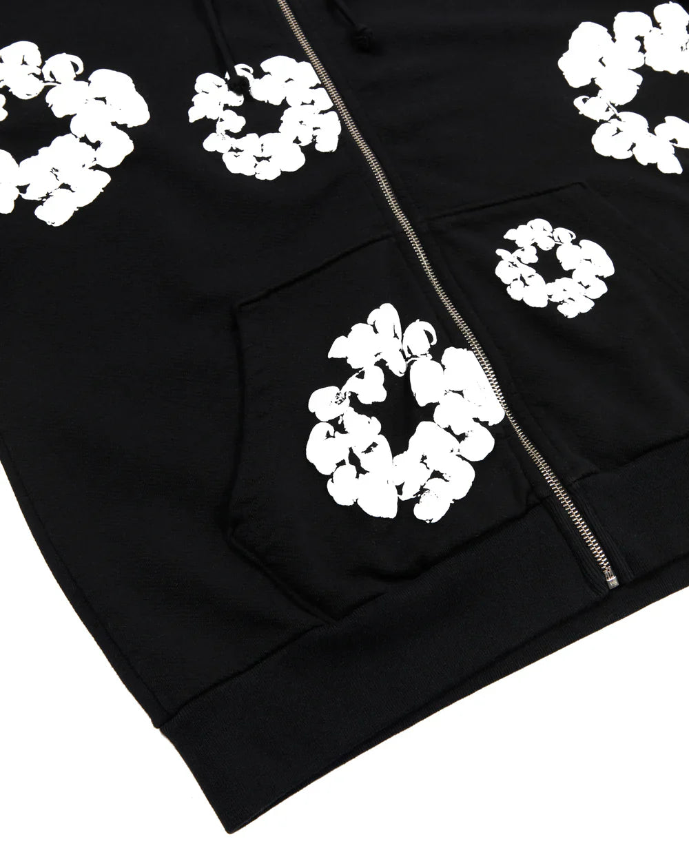 Denim Tears Cotton Wreath Zip Hoodie Black