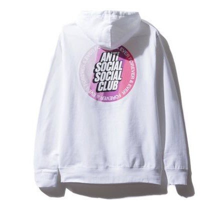 Anti Social Social Club Forever and Ever Circle Logo White Hoodie - Lucid Soles