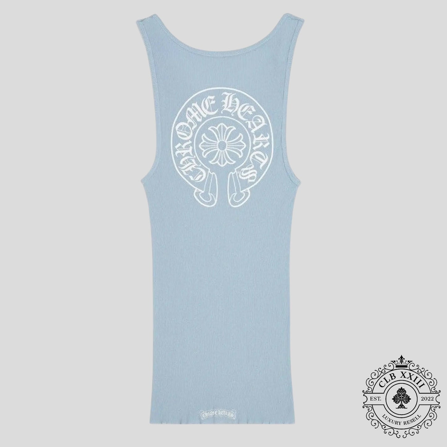 Chrome Hearts Rib Tank in Baby Blue - Lucid Soles