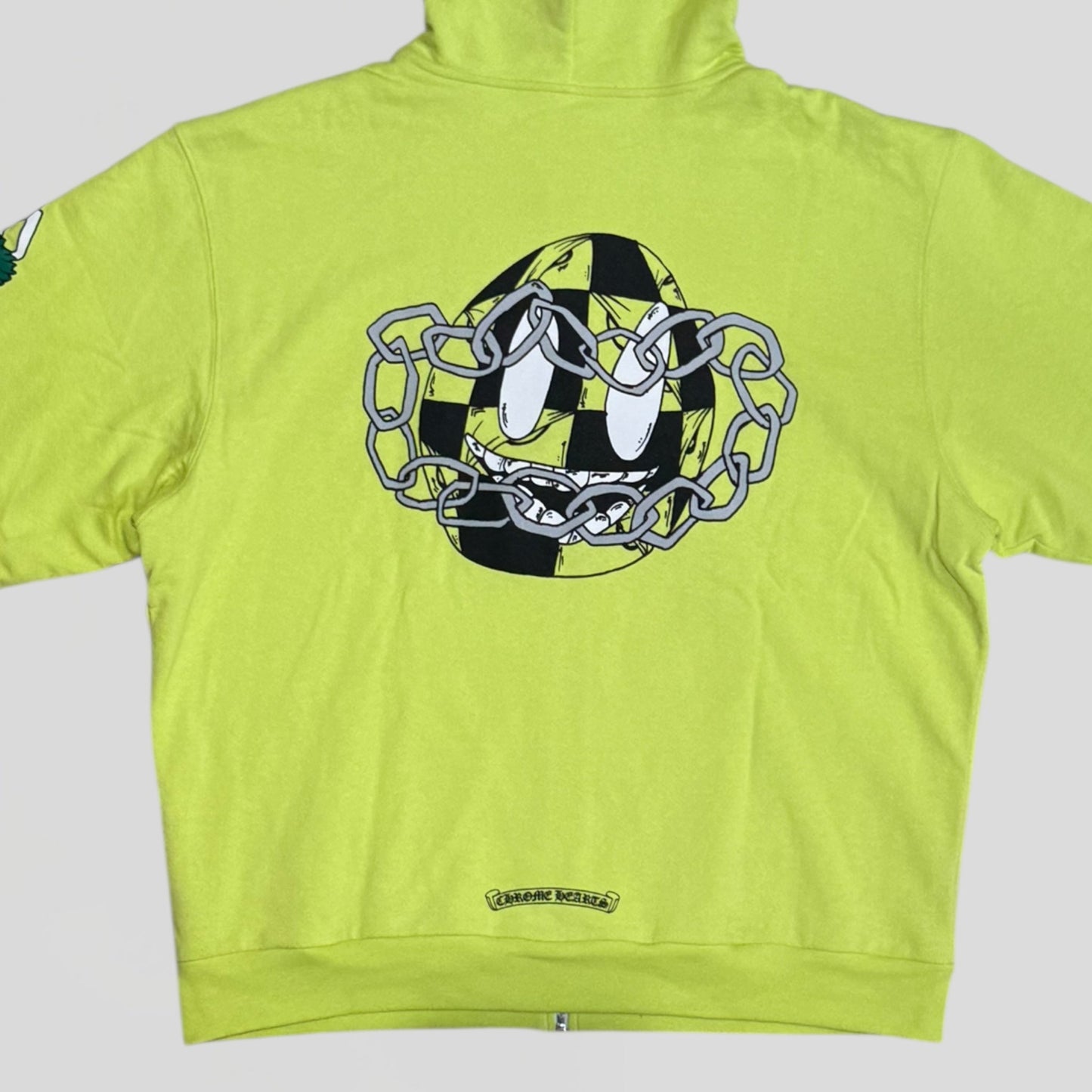 CHROME HEARTS MATTY BOY LINK ZIP UP THERMAL HOODIE (GREEN) - Lucid Soles