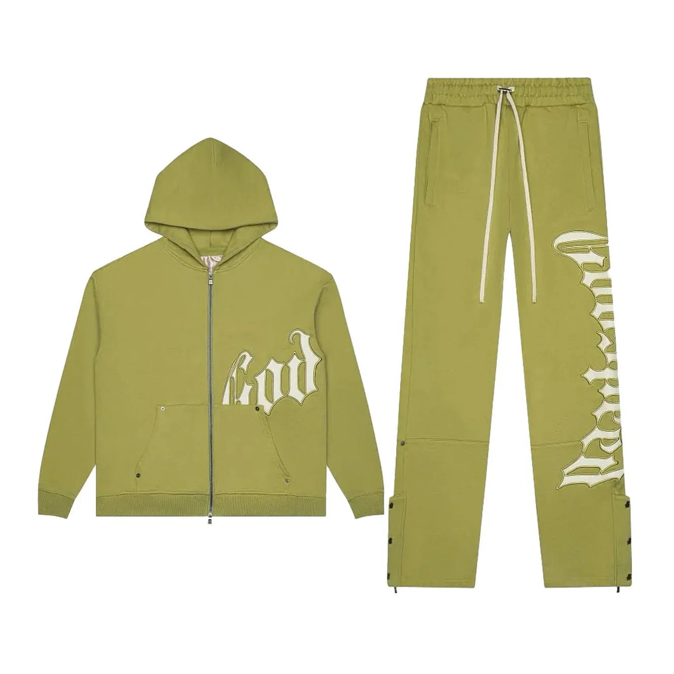 Godspeed OG Logo Sweatsuit V2 (Olive) - Lucid Soles