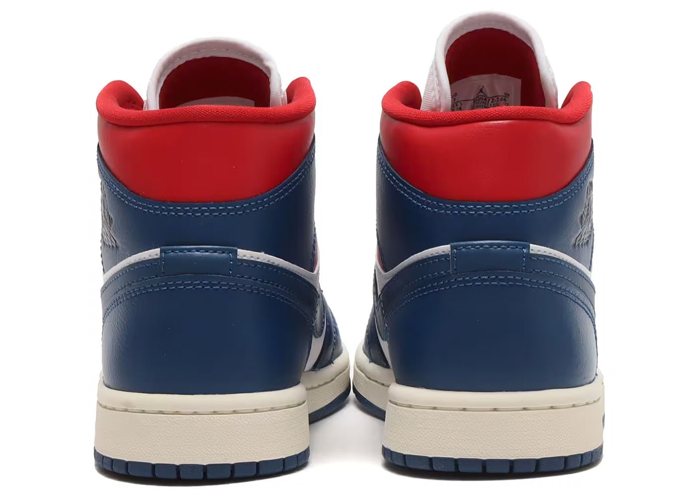 Air Jordan 1 Mid French Blue Gym Red - Lucid Soles