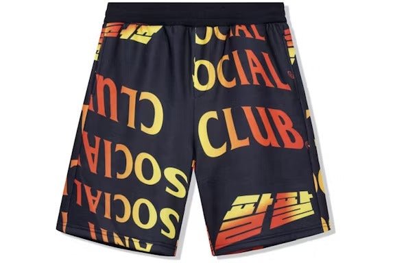 Anti Social Social Club Whisped Terry Fleece Shorts Black - Lucid Soles