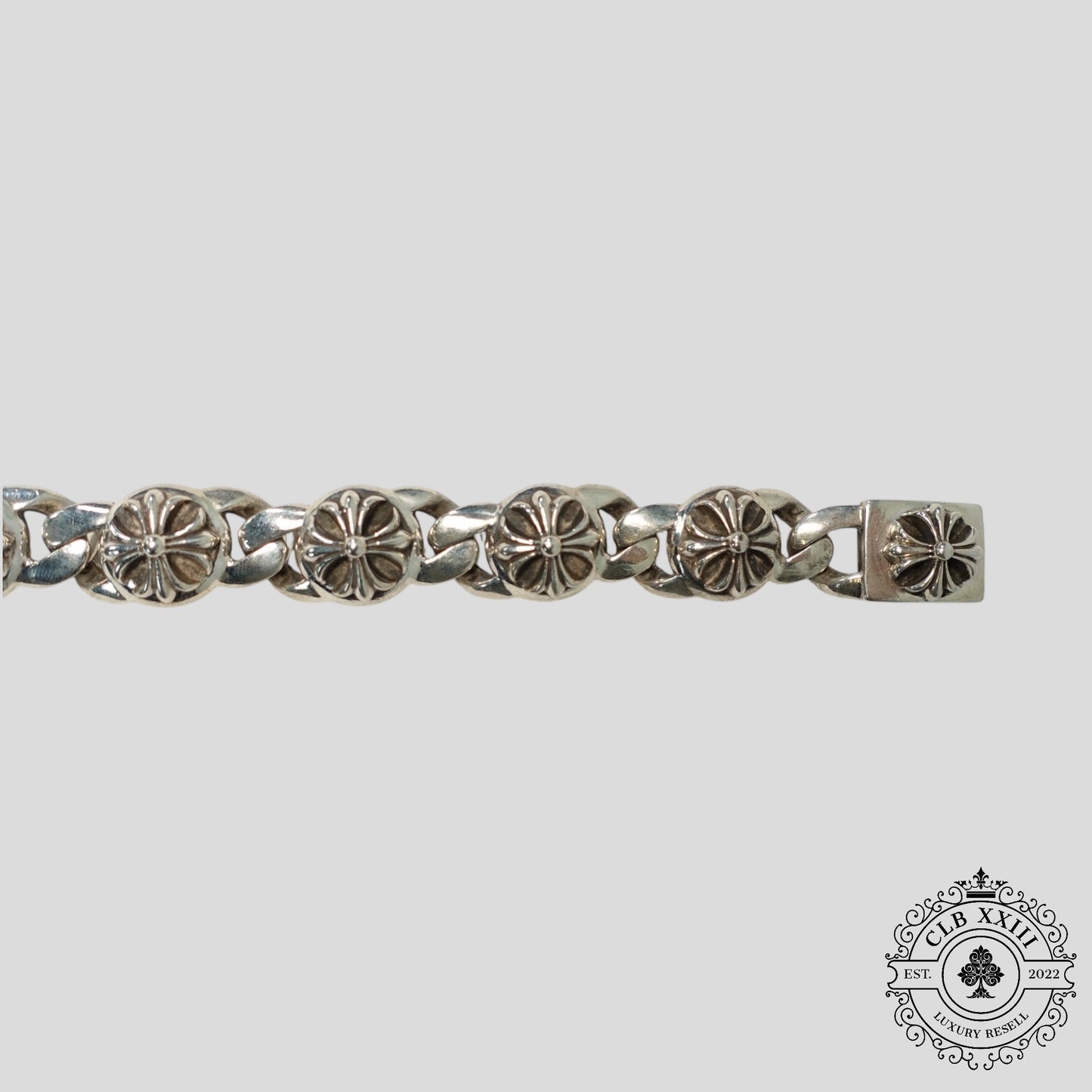 Chrome Hearts Cross 6 Link Cuban Bracelet in Silver - Lucid Soles