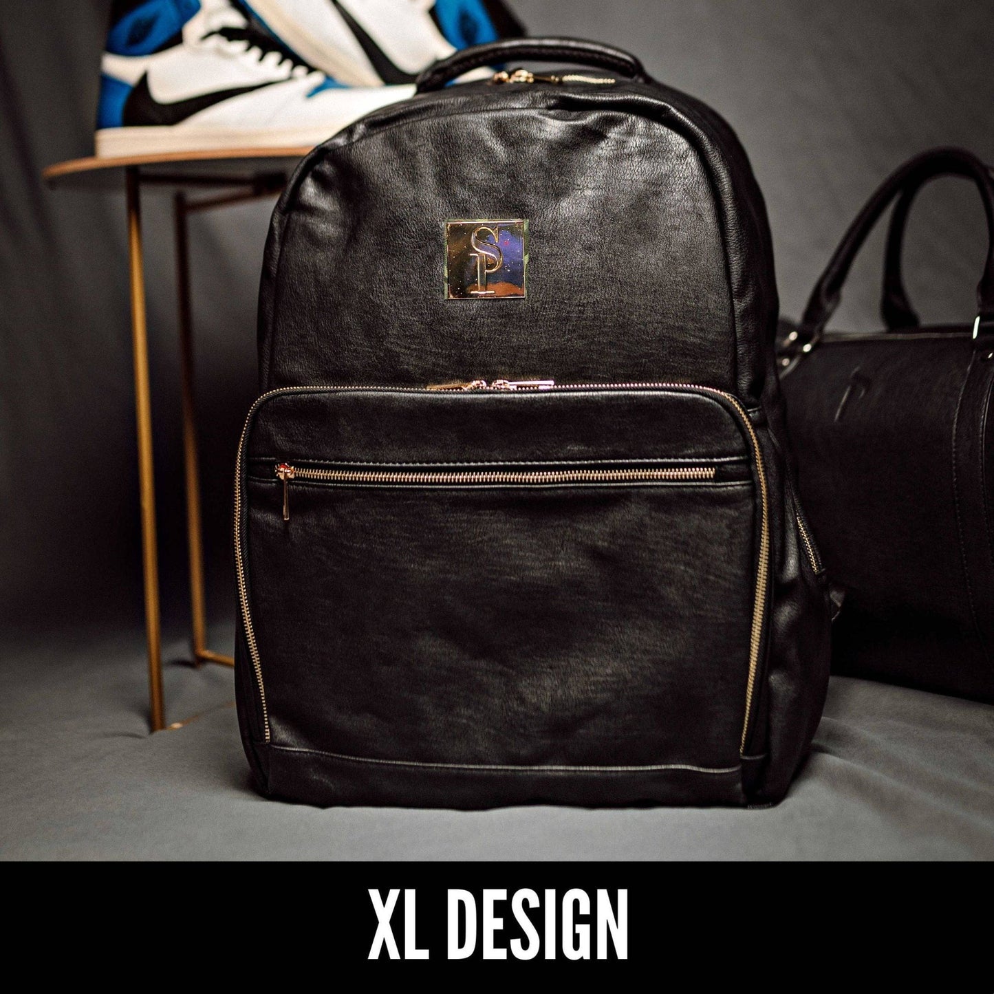Black Leather Daily Commuter Bag XL - Lucid Soles