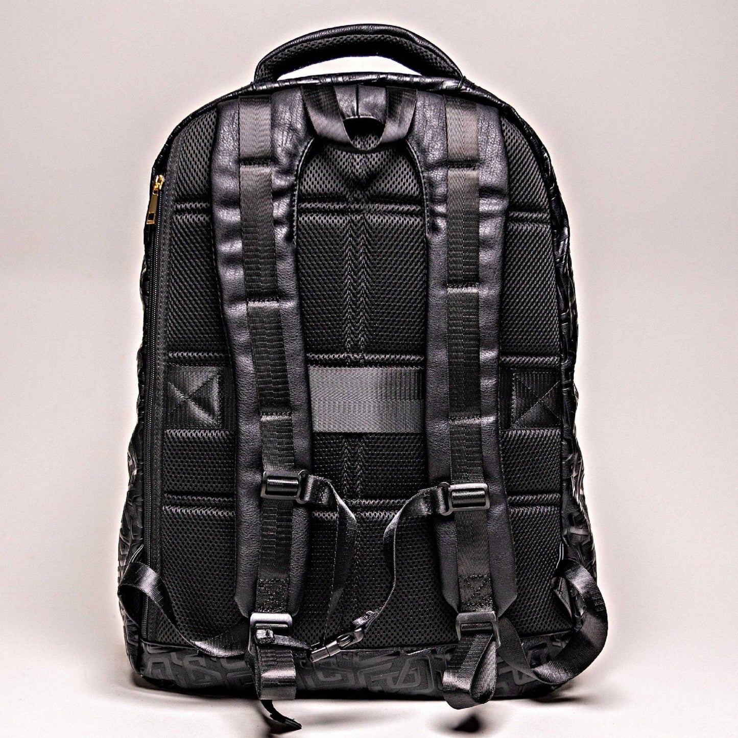 Black Monogram Leather Commuter Bag - Lucid Soles