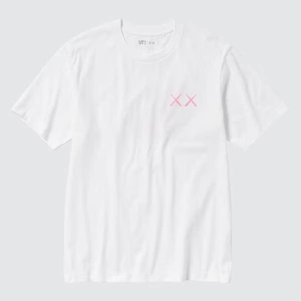 White / Pink KAWS UT (Short - Sleeve Graphic Tee T-Shirt) - Lucid Soles