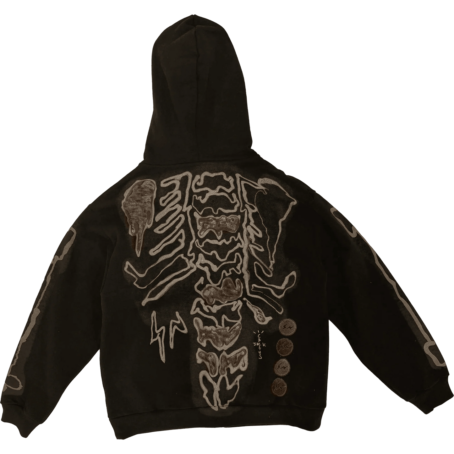 Cactus Jack x Fragment Skeleton Graffiti Full Zip Hoodie Redux (ComplexCon) - Lucid Soles