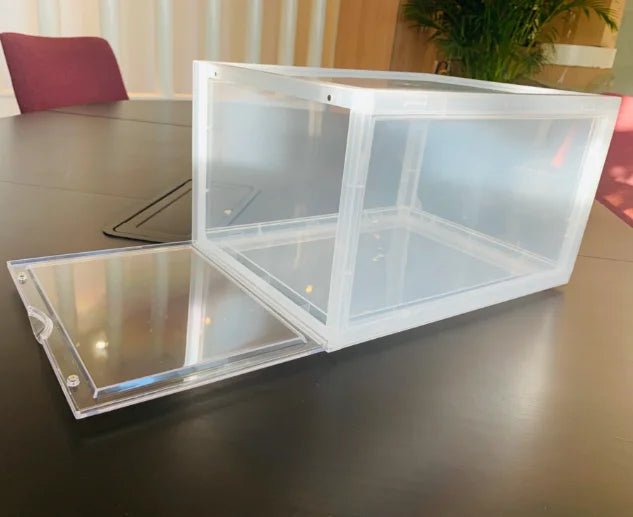 Clear Magnetic Plastic Shoe Boxes - Lucid Soles