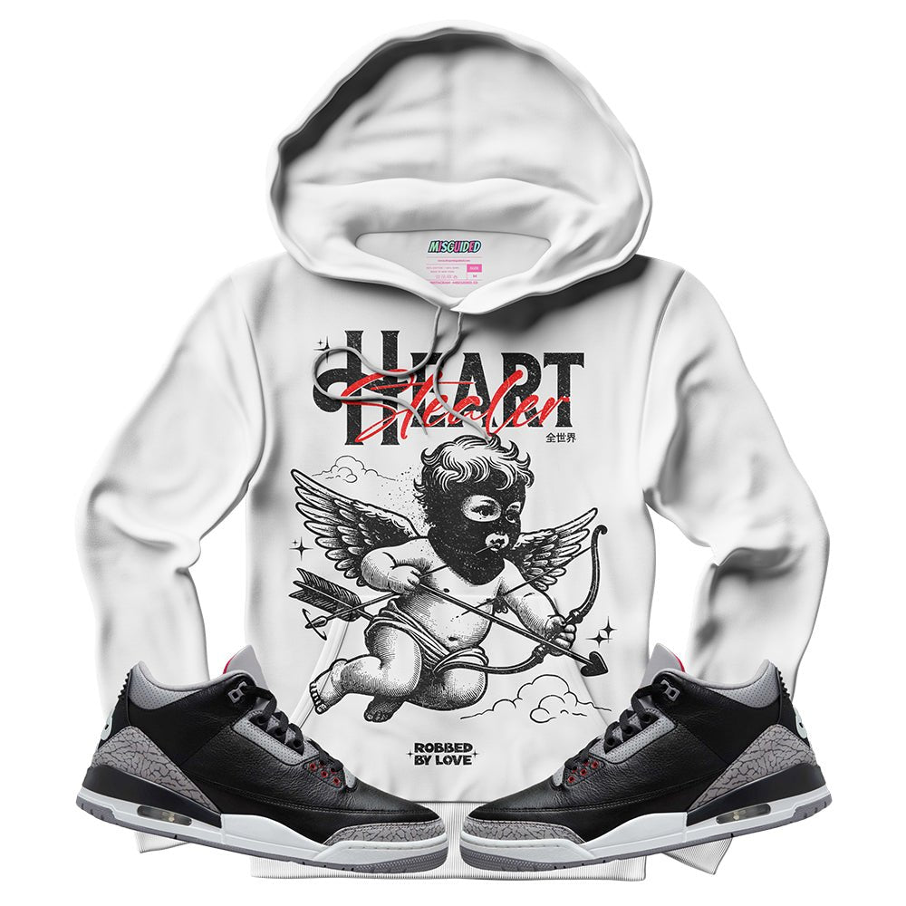 Robbed By Love (Air Jordan 3 Black Cement) Hoodie - Lucid Soles