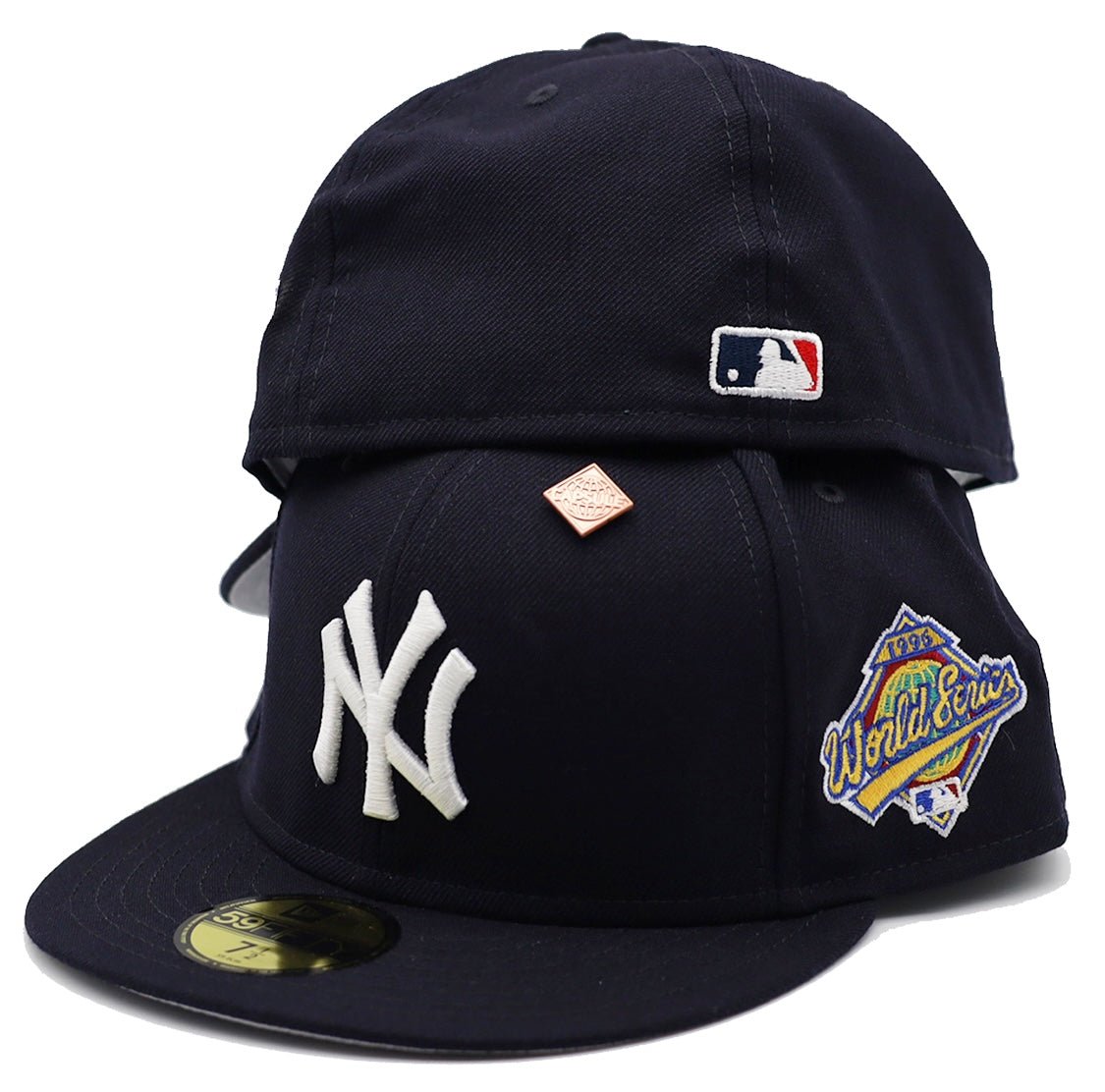 New York Yankees Basics 1996 World Series Patch Fitted Hat - Lucid Soles
