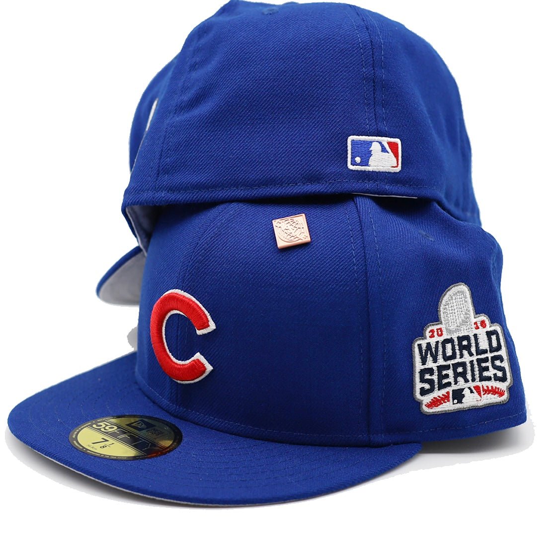 Chicago Cubs Basics 2016 World Series Patch Fitted Hat - Lucid Soles