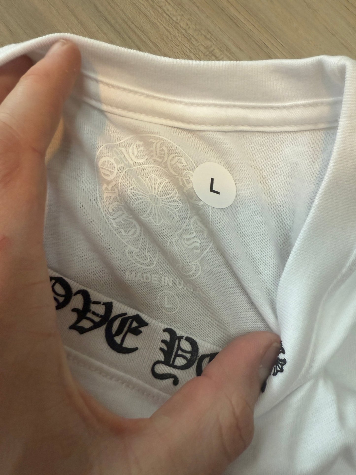 Chrome Hearts 'Love You' Neck Logo T-Shirt White - Lucid Soles