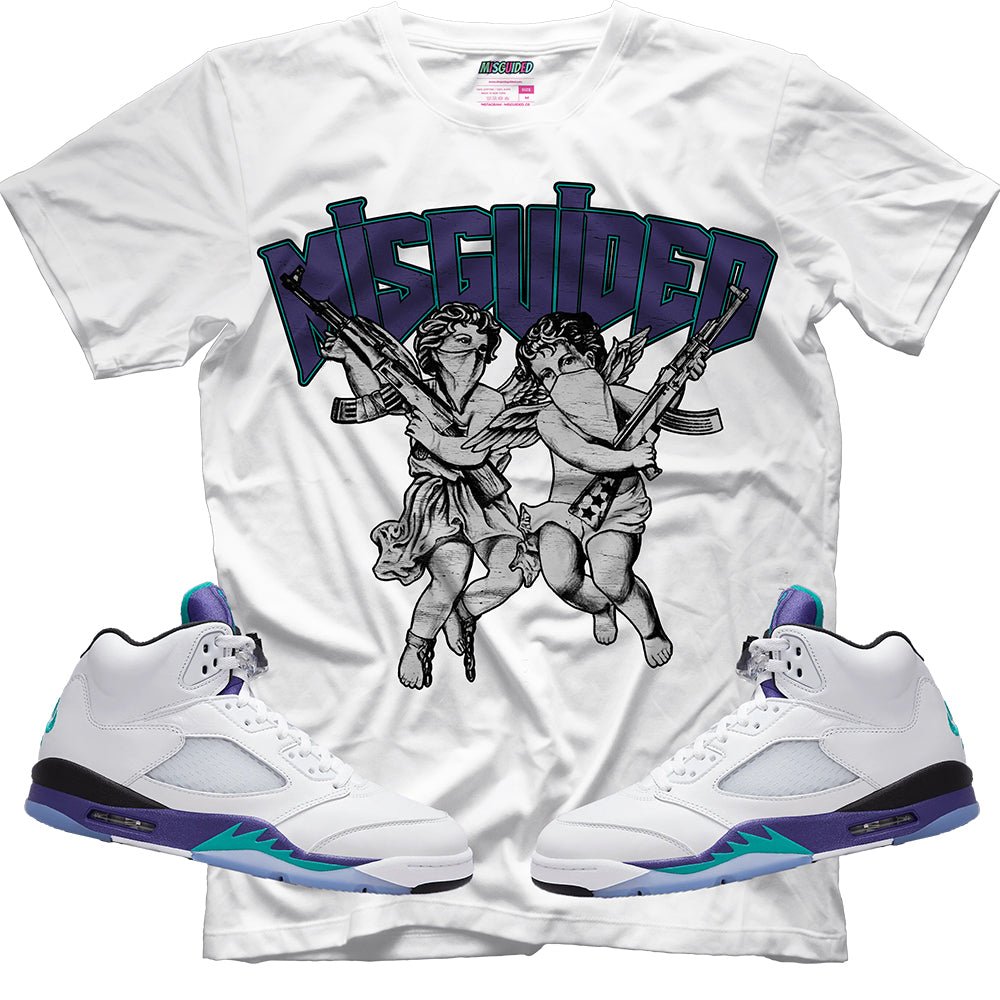 Misguided Angels (Air Jordan 5 Grape) T-Shirt - Lucid Soles