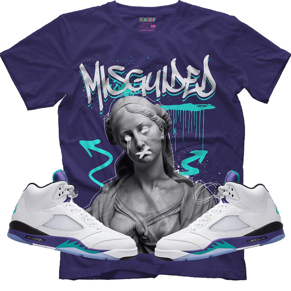 Misguided Illusion (Air Jordan 5 Grape) T-Shirt - Lucid Soles