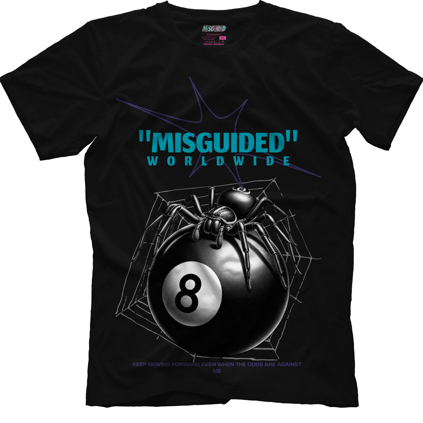 Misguided Spider (Air Jordan 8 Aqua) T-Shirt - Lucid Soles