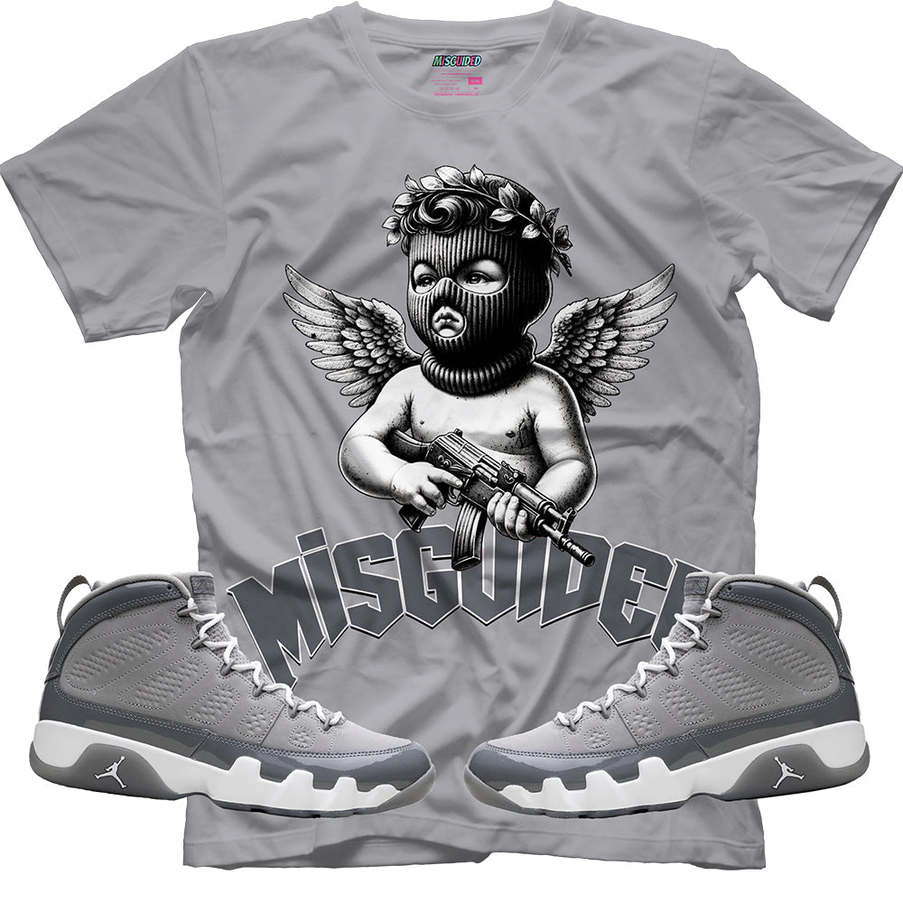 Misguided Angel (Air Jordan 9 Cool Grey) T-Shirt - Lucid Soles