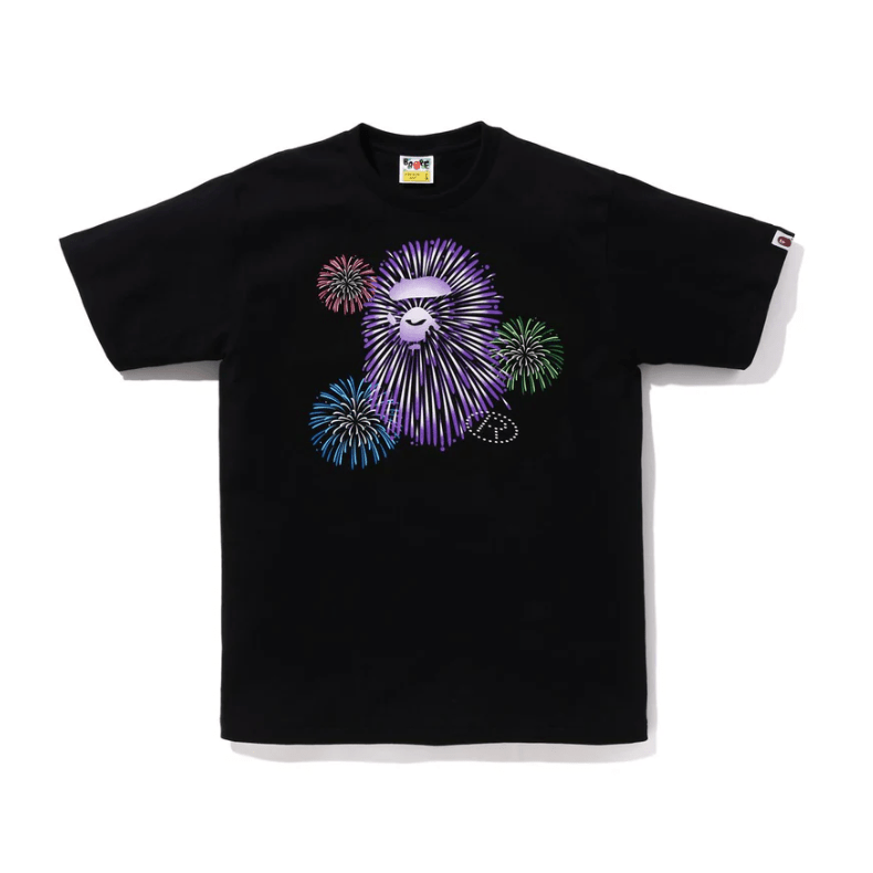 BAPE Ape head Firework tee (Black/Multi) - Lucid Soles