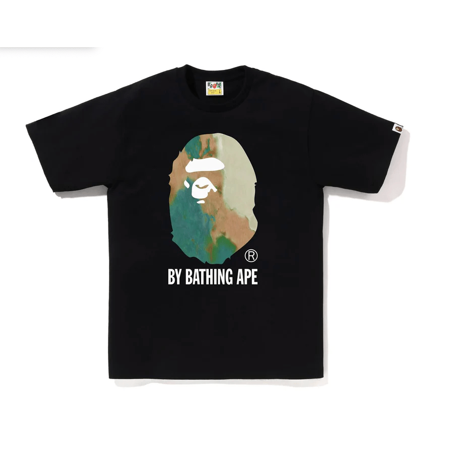 BAPE TIE DYE BY BATHING APE TEE (Black/Green) - Lucid Soles