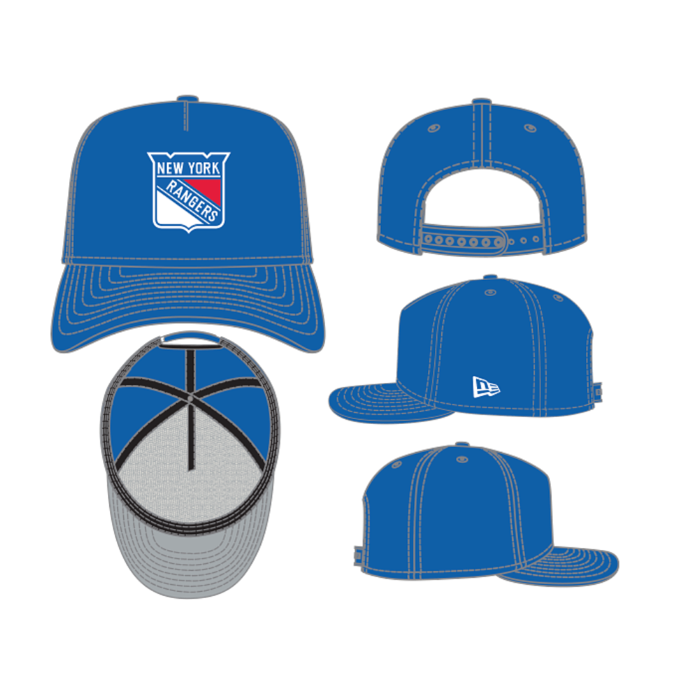 New York Rangers New Era 9Fifty A Frame Snapback Hat (Blue) - Lucid Soles