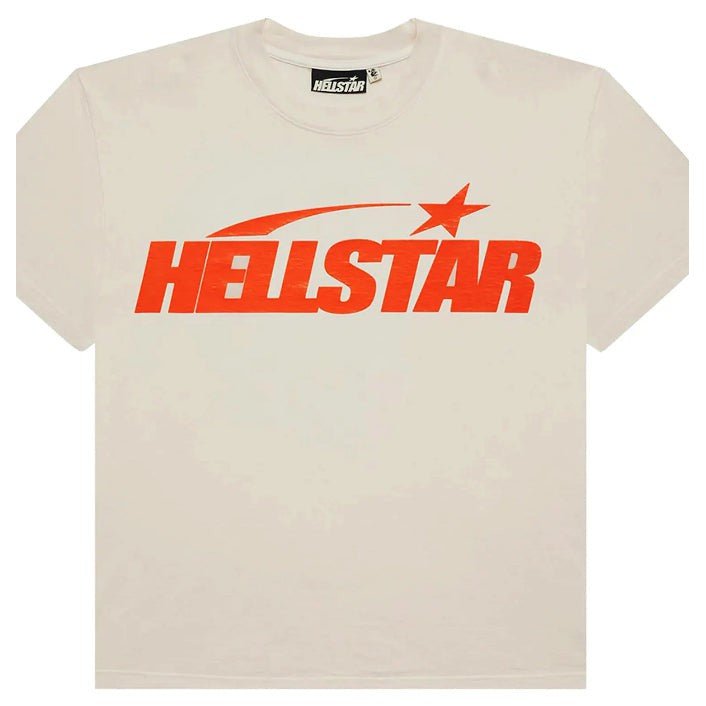 Hellstar Classic T-shirt White/Orange - Lucid Soles