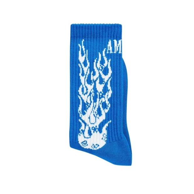 Amiri Flames Sock 'Blue" - Lucid Soles