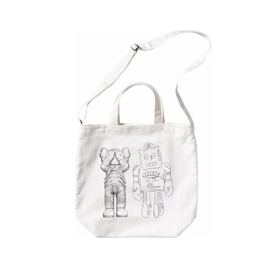 KAWS x Uniqlo Warhol 2Way Tote Bag White - Lucid Soles