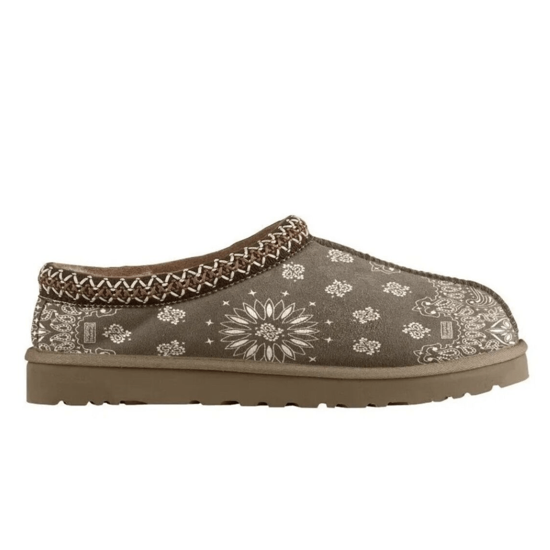 Bravest Studios Brown Paisley Slippers - Lucid Soles