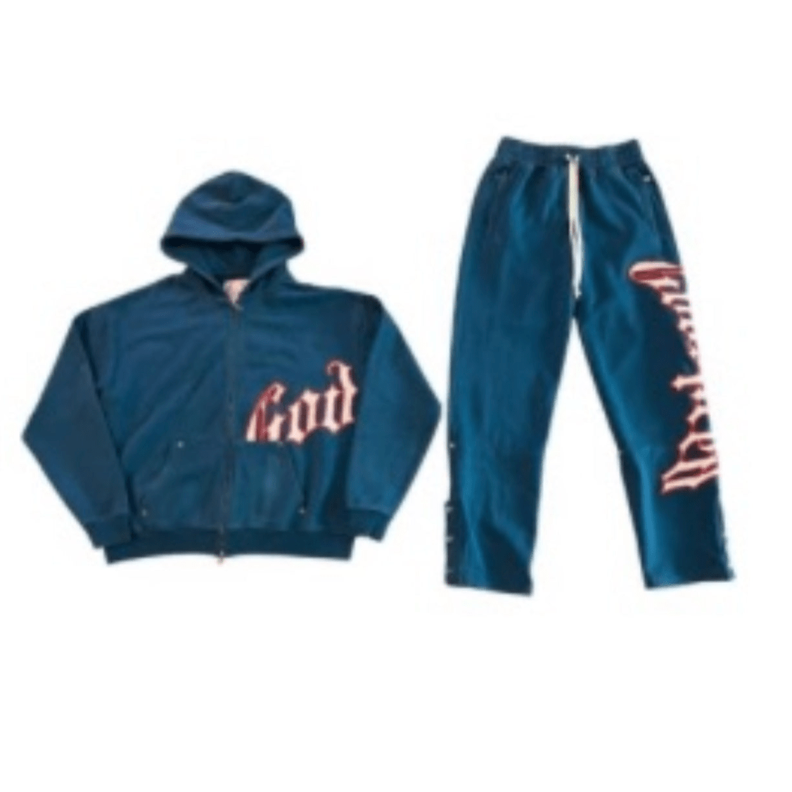 GODSPEED OG Logo Sweatsuit (Deep Water Blue/Red) - Mens - Lucid Soles