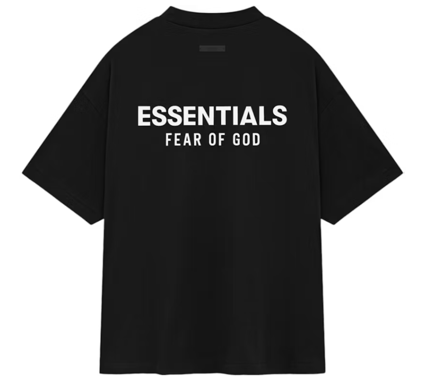 Fear of God Essentials Jersey Crewneck Tee (Black) - Lucid Soles
