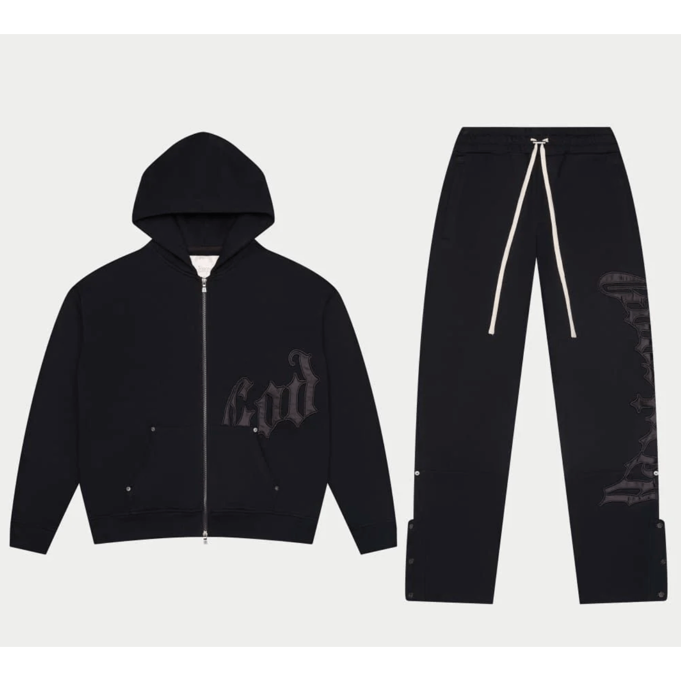GODSPEED OG Logo Sweatsuit V2 (Black/Black) - Lucid Soles