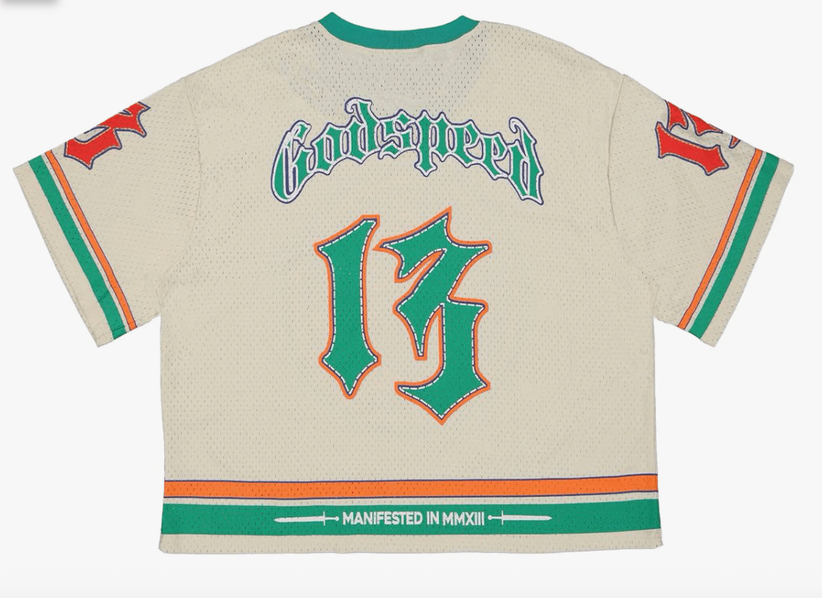 Godspeed First Down Jersey (Bone/Orange) - Lucid Soles