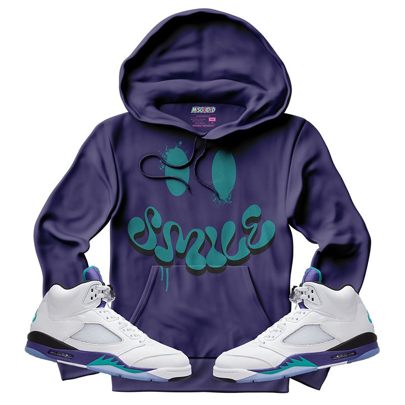 Smile (Air Jordan 5 Grape) Hoodie - Lucid Soles