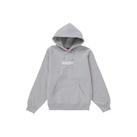 Supreme Box Logo Hooded Sweatshirt Sweatshirt (FW24) Heather Grey - Lucid Soles