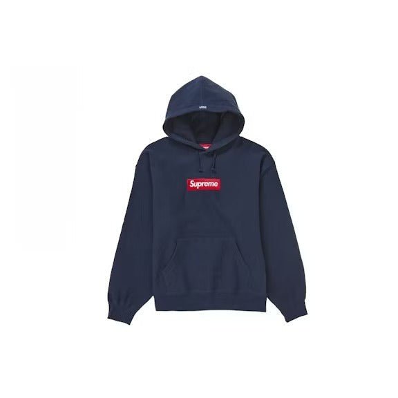 Supreme Box Logo Hooded Sweatshirt Sweatshirt (FW24) Navy - Lucid Soles