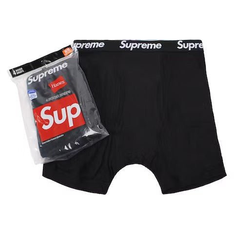 Supreme Hanes Boxer Briefs (4 Pack) Black - Lucid Soles