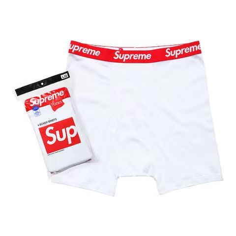 Supreme Hanes Boxer Briefs (4 Pack) White - Lucid Soles