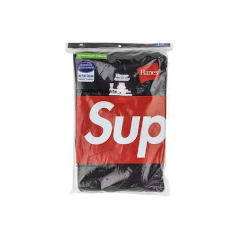Supreme Hanes Tagless Tees (3 Pack) Black - Lucid Soles
