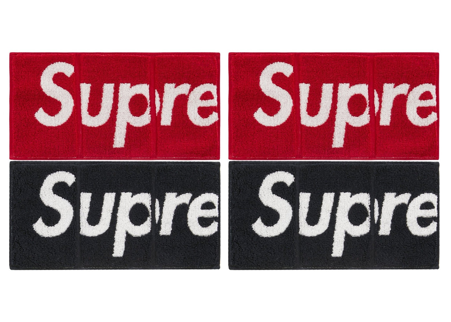 Supreme Imabari Pocket Folding Towels (Set of 2) Black/Red - Lucid Soles