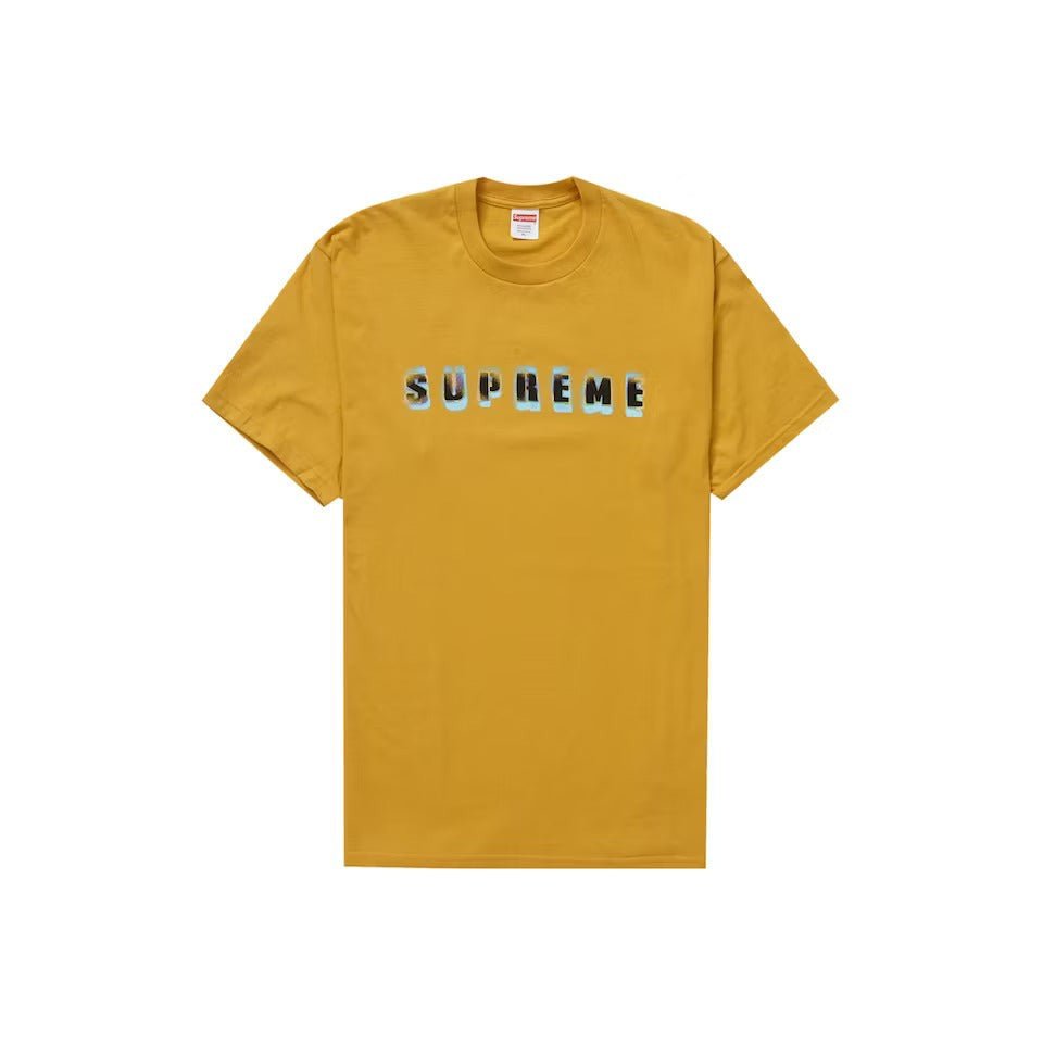 Supreme Stencil Tee Mustard - Lucid Soles