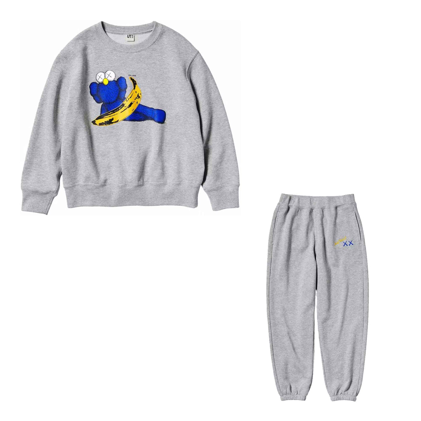 KAWS x Uniqlo Warhol Mens Graphic Banana Sweatshirt (Full Set) - Lucid Soles