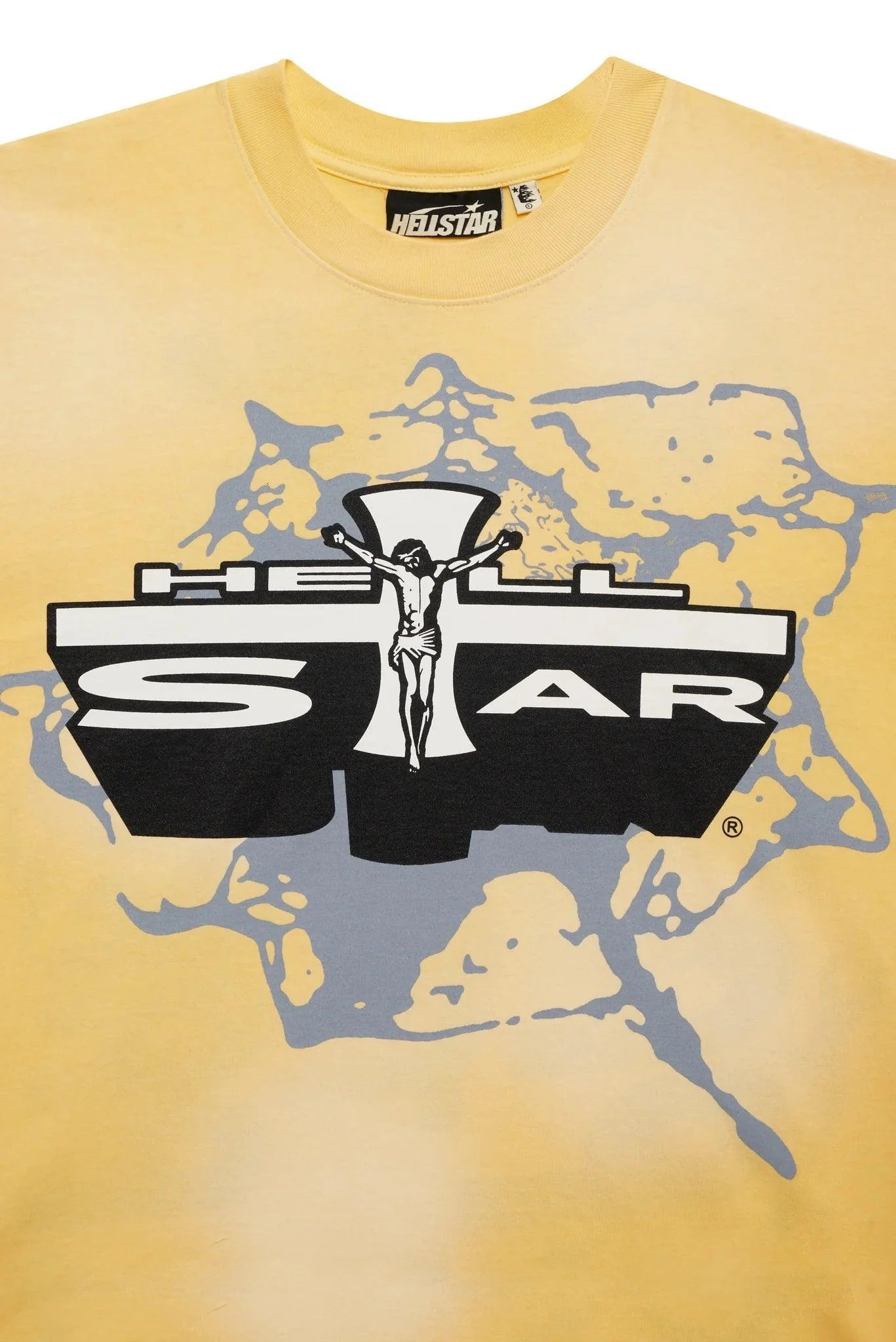 Hellstar Jesus T-Shirt Yellow - Lucid Soles