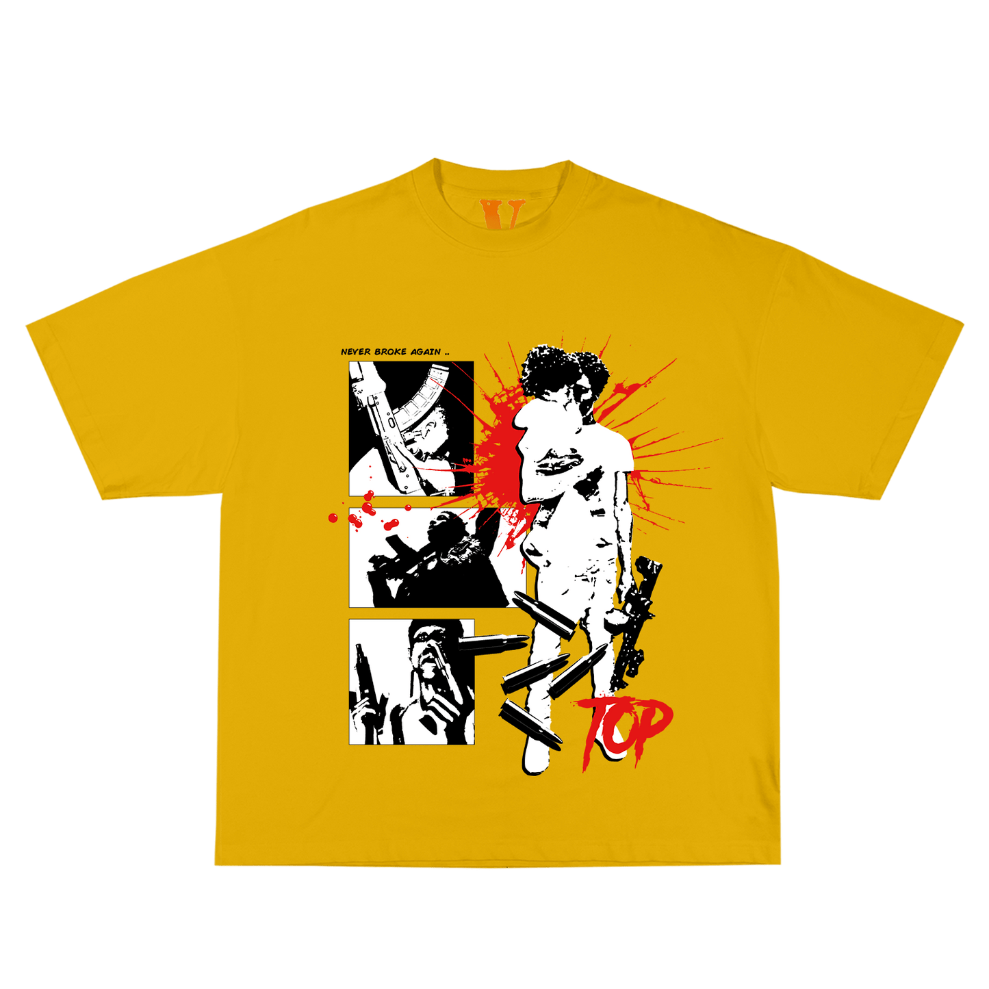 YoungBoy NBA x Vlone House Arrest Tee Yellow - Lucid Soles