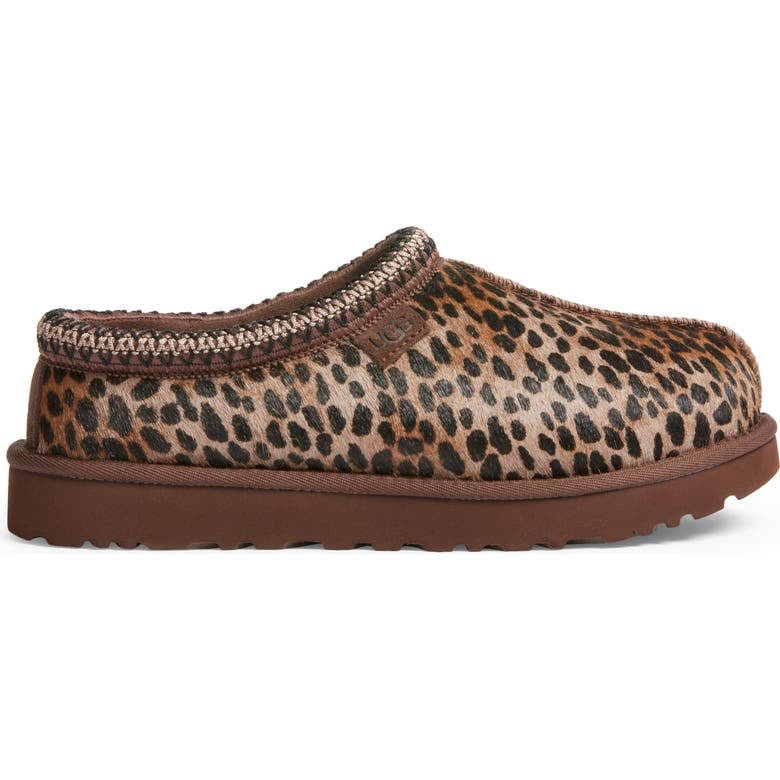 UGG Tasman Slipper Caspian Leopard Print Burnt Cedar (Women's) - Lucid Soles
