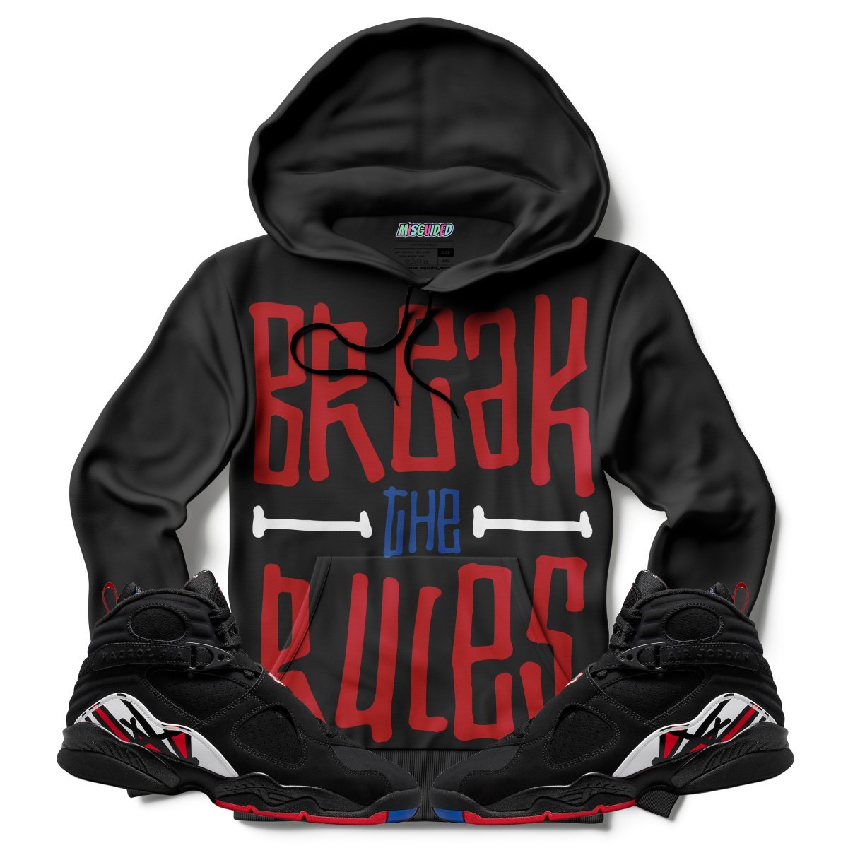 Break The Rules (Air Jordan 8 Playoff) Hoodie - Lucid Soles